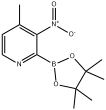 4-METHYL-3-NITROPYRIDINE-2-BORONIC ACID PINACOL ESTER 结构式