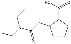 1-[2-(DIETHYLAMINO)-2-OXOETHYL]PYRROLIDINE-2-CARBOXYLIC ACID 结构式