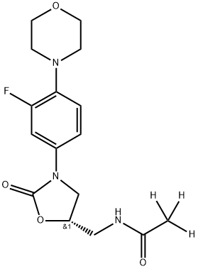 利奈唑胺-D3 结构式