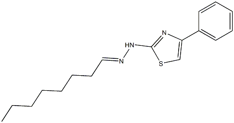 (1E)-Octanal (4-phenyl-1,3-thiazol-2-yl)hydrazone 结构式