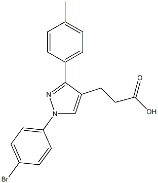 3-(1-(4-BROMOPHENYL)-3-P-TOLYL-1H-PYRAZOL-4-YL)PROPANOIC ACID 结构式