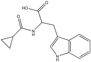 2-[(CYCLOPROPYLCARBONYL)AMINO]-3-(1H-INDOL-3-YL)PROPANOIC ACID 结构式