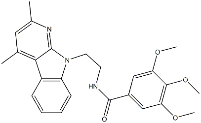 N-[2-(2,4-Dimethyl-9H-pyrido[2,3-b]indol-9-yl)ethyl]-3,4,5-trimethoxybenzamide 结构式