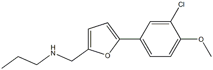 N-((5-(3-CHLORO-4-METHOXYPHENYL)-2-FURYL)METHYL)PROPAN-1-AMINE 结构式