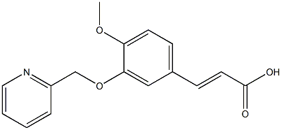 (2E)-3-[4-METHOXY-3-(PYRIDIN-2-YLMETHOXY)PHENYL]ACRYLIC ACID 结构式