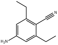 4-氨基-2,6-二乙基苯腈 结构式