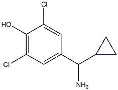 4-((1R)AMINOCYCLOPROPYLMETHYL)-2,6-DICHLOROPHENOL 结构式