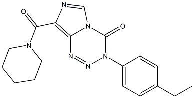 3-(4-ETHYLPHENYL)-8-(PIPERIDIN-1-YLCARBONYL)IMIDAZO[5,1-D][1,2,3,5]TETRAZIN-4(3H)-ONE 结构式