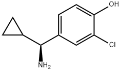 4-((1S)AMINOCYCLOPROPYLMETHYL)-2-CHLOROPHENOL 结构式