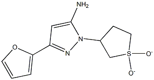 1-(1,1-DIOXIDOTETRAHYDROTHIEN-3-YL)-3-(2-FURYL)-1H-PYRAZOL-5-AMINE 结构式