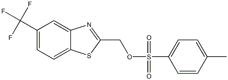 [5-(TRIFLUOROMETHYL)-1,3-BENZOTHIAZOL-2-YL]METHYL 4-METHYLBENZENESULFONATE 结构式