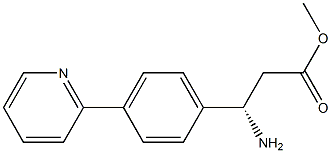 Methyl (3S)-3-amino-3-(4-(2-pyridyl)phenyl)propanoate 结构式