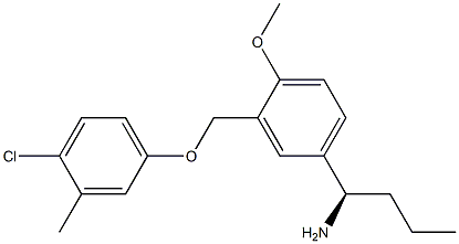 (1R)-1-(3-[(4-CHLORO-3-METHYLPHENOXY)METHYL]-4-METHOXYPHENYL)BUTYLAMINE 结构式