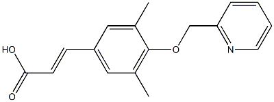 (2E)-3-[3,5-DIMETHYL-4-(PYRIDIN-2-YLMETHOXY)PHENYL]ACRYLIC ACID 结构式