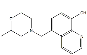 5-[(2,6-DIMETHYLMORPHOLIN-4-YL)METHYL]QUINOLIN-8-OL 结构式