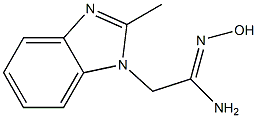 (1Z)-N'-HYDROXY-2-(2-METHYL-1H-BENZIMIDAZOL-1-YL)ETHANIMIDAMIDE 结构式