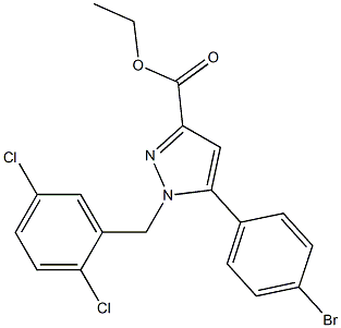 ETHYL 1-(2,5-DICHLOROBENZYL)-5-(4-BROMOPHENYL)-1H-PYRAZOLE-3-CARBOXYLATE 结构式