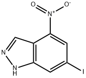 6-IODO-4-NITRO-1H-INDAZOLE 结构式