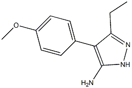 5-ETHYL-4-(4-METHOXY-PHENYL)-2H-PYRAZOL-3-YLAMINE 结构式