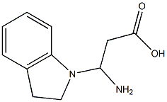 3-Amino-3-(2,3-dihydro-indol-1-yl)-propionic acid 结构式
