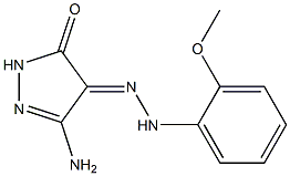 (4E)-3-AMINO-1H-PYRAZOLE-4,5-DIONE 4-[(2-METHOXYPHENYL)HYDRAZONE] 结构式