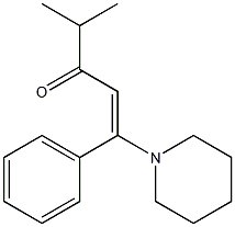 4-METHYL-1-PHENYL-1-PIPERIDIN-1-YL-PENT-1-EN-3-ONE 结构式