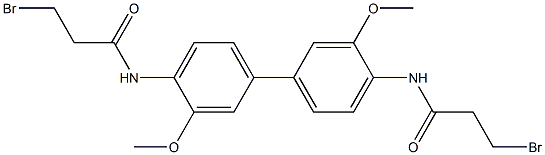3-BROMO-N-[4'-(3-BROMO-PROPIONYLAMINO)-3,3'-DIMETHOXY-BIPHENYL-4-YL]-PROPIONAMIDE 结构式