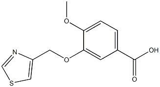 4-METHOXY-3-(1,3-THIAZOL-4-YLMETHOXY)BENZOIC ACID 结构式