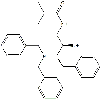 (2R,3S)-N-(3-DIBENZYLAMINO-2-HYDROXY-4-PHENYLBUTYL)ISOBUTYRAMIDE 结构式