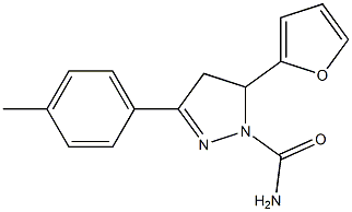 5-(FURAN-2-YL)-3-P-TOLYL-4,5-DIHYDRO-1H-PYRAZOLE-1-CARBOXAMIDE 结构式