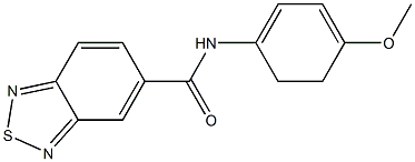 N-(4-METHOXYCYCLOHEXA-1,3-DIEN-1-YL)-2,1,3-BENZOTHIADIAZOLE-5-CARBOXAMIDE 结构式