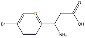 3-AMINO-3-(5-BROMO-PYRIDIN-2-YL)-PROPIONIC ACID 结构式