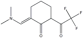 2-(E)-[DIMETHYLAMINOMETHYLENE]-6-(TRIFLUOROACETYL)CYCLOHEXANONE 结构式