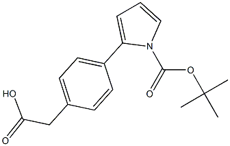 2-(4-CARBOXYMETHYL-PHENYL)-PYRROLE-1-CARBOXYLIC ACID TERT-BUTYL ESTER 结构式