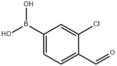 3-氯-4-甲酰苯硼酸 结构式