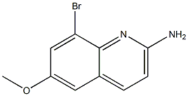 8-BROMO-6-METHOXYQUINOLIN-2-AMINE 结构式