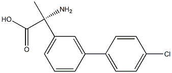 (2R)-2-AMINO-2-[3-(4-CHLOROPHENYL)PHENYL]PROPANOIC ACID 结构式