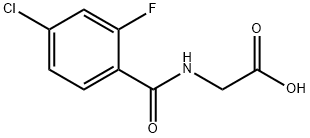 [(4-CHLORO-2-FLUOROBENZOYL)AMINO]ACETIC ACID 结构式