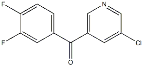 3-CHLORO-5-(3,4-DIFLUOROBENZOYL)PYRIDINE 结构式