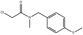 2-氯-N-甲基-N-[[4-(甲硫基)苯基]甲基]乙酰胺 结构式