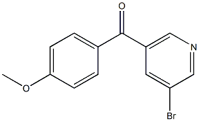 3-BROMO-5-(4-METHOXYBENZOYL)PYRIDINE 结构式
