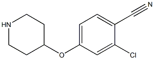 2-氯-4-(哌啶-4-基氧)苯甲腈 结构式