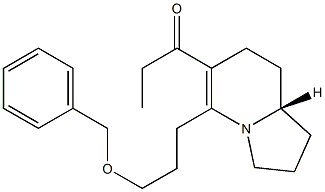 (R)-1-[5-(3-BENZYLOXYPROPYL)-1,2,3,7,8,8A-HEXAHYDROINDOLIZIN-6-YL]PROPAN-1-ONE 结构式