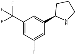 (2R)-2-[5-Fluoro-3-(trifluoromethyl)phenyl]pyrrolidine 结构式