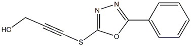 3-[(5-PHENYL-1,3,4-OXADIAZOL-2-YL)THIO]PROP-2-YN-1-OL 结构式