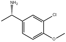 (S)-1-(3-氯-4-甲氧基苯基)乙-1-胺 结构式