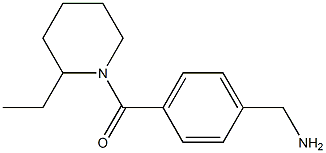 1-(4-[(2-ETHYLPIPERIDIN-1-YL)CARBONYL]PHENYL)METHANAMINE 结构式