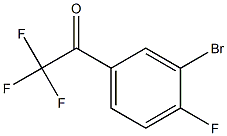 1-(3-BROMO-4-FLUORO-PHENYL)-2,2,2-TRIFLUORO-ETHANONE 结构式