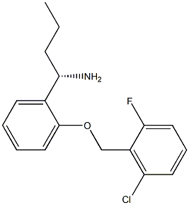 (1S)-1-(2-[(6-CHLORO-2-FLUOROPHENYL)METHOXY]PHENYL)BUTYLAMINE 结构式