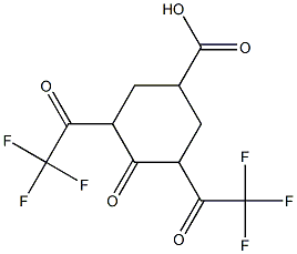 4-Carboxy-2,6-bis(trifluoroacetyl)cyclohexanone 结构式